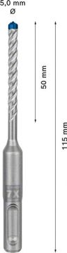 Bosch Kırıcı Delici Uç SDS-Plus-7X Expert 5x115 mm (10 Adet) - 2608900157