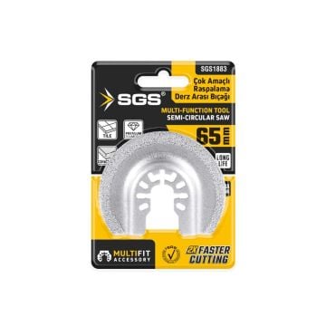 SGS Multı-Tools Kesici Ve Raspalama Derz Arası Temizleme Elmas 65Mm