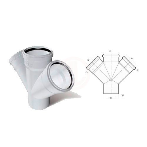 Fırat PVC Çift Çatal (45° - 45°) 110/50 mm - 7015100050