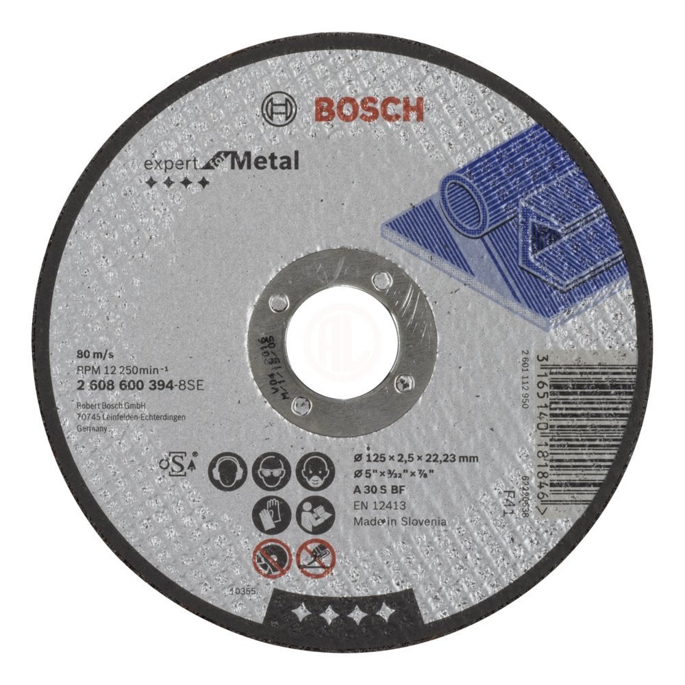 Bosch Metal Kesme Diski Expert For Metal Düz 125x22,23x2,5 mm (A 30 S BF) - 2608600394