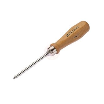 İzeltaş Ağaç Saplı Somunlu Yıldız Tornavida 6x100 mm