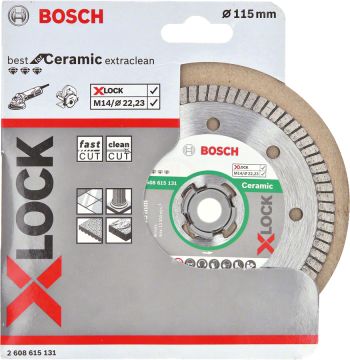 Bosch X-Lock Elmas Kesme Diski Best For Ceramic Extraclean Turbo 115x22,23 mm - 2608615131