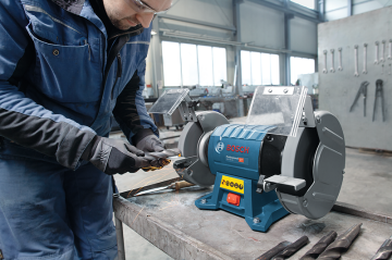 Bosch Taşlama Motoru GBG 60-20 + Eğe Kalın 10 İnç + Paslanmaz Kesilmez Çelik Eldiven