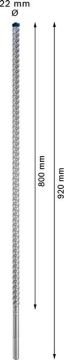Bosch Kırıcı Delici Uç SDS-Max-8X Expert 22x920 mm (1 Adet) - 2608900236