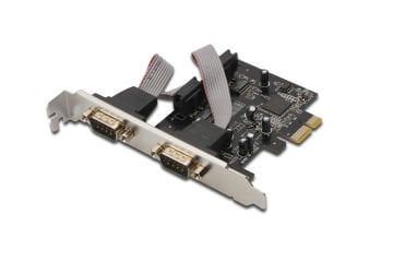 Assmann Digitus 2 Port Seri Pcı Express Kartı, 2 X Seri (Db9 Erkek), Mcs9901 Chipsetli, Low Profile Braketli