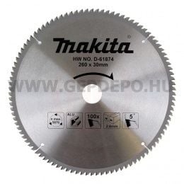 Makita Ekonomik Alüminyum Daire Testere 260x30 mm 100 Diş (D-61874)