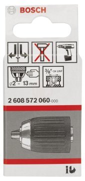 Bosch Anahtarsız Mandren 3/8 İnç - 24 UNF Ø1,5-13 mm V1 - 2608572060