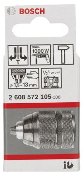Bosch Anahtarsız Mandren 1/2 İnç - 20 UNF Ø1,5-13 mm V3 - 2608572105