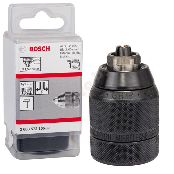 Bosch Anahtarsız Mandren 1/2 İnç - 20 UNF Ø1,5-13 mm V3 - 2608572105