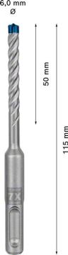 Bosch Kırıcı Delici Uç SDS-Plus-7X Expert 6x115 mm (10 Adet) - 2608900159