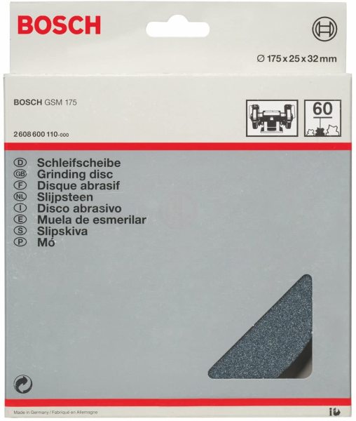 Bosch Taşlama Bileme Taşı Korindon 175x25x32 mm 60 Kum (GSM 175) - 2608600110