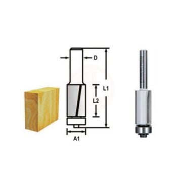 Makita Freze Ucu Rulmanlı Kenar Alma Bıçağı (Çift Bıçak) 8x12,7x55,7 mm (D-47737)