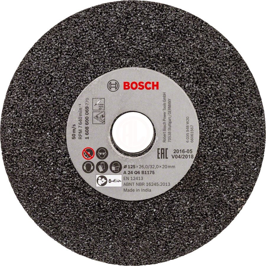 Bosch Taşlama Bileme Taşı Korindon 125x26x32 mm 24 Kum (GGS 6 S) - 1608600069