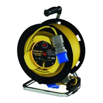 Stanley IP44 Kamp ve Karavan Tipi 1 Soketli 50+2 Metre Makaralı Kablo 3x1.5 mm H05VV-F