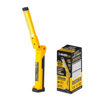 SGS Şarjlı Led Fener 800 Lümen Katlanır 3.7 Volt/ 2000 Mah
