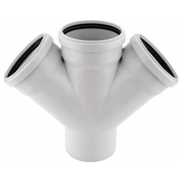 Fırat PVC Çift Çatal (45° - 45°) 125/125 mm - 70K0512512