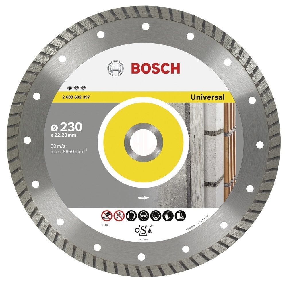 Bosch Elmas Kesme Diski Standard For Universal Turbo 230x22,23 mm - 2608602397