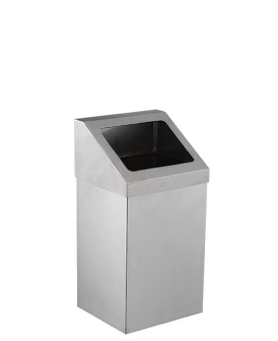 Palex Krom Açık Çatı Kapaklı Çöp Kovası 16 Lt 430 Kalite - 3834-316