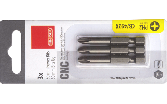 Ceta Form 3 Parça 1/4 İnç Yıldız Bits Uç Ph2 X 50 Mm / Kartlı
