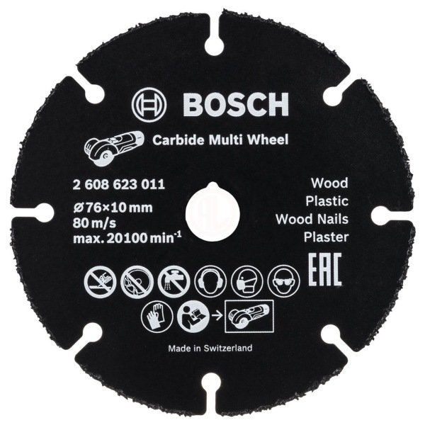 Bosch Çok Amaçlı Kesme Diski Carbide Multi Wheel 76x10 mm - 2608623011