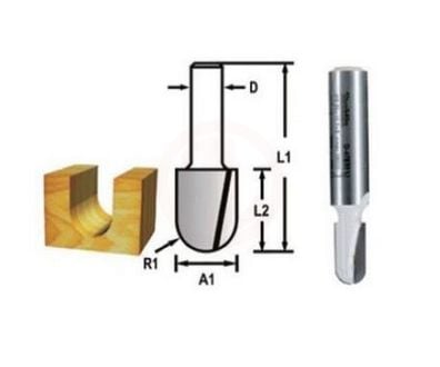 Makita Freze Ucu Dalma U Kanal Bıçağı (Çift Bıçak) 6x12,7x51 mm (D-47824)