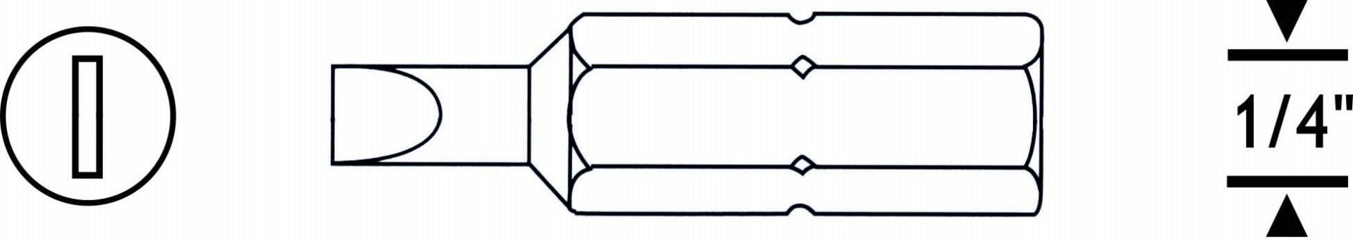 Proscr Düz Bits Uç Sl5 25Mm - PRSC03107