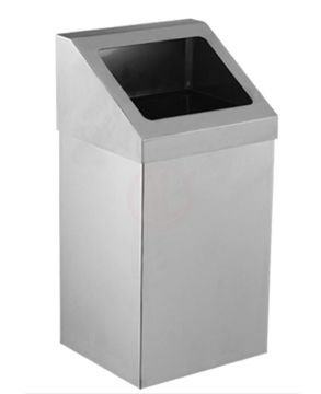 Palex Krom Açık Çatı Kapaklı Çöp Kovası 45 Lt 430 Kalite - 3834-345