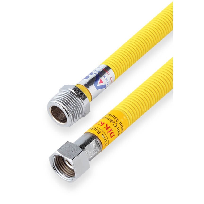 KAS Kombi Gaz Makaronlu Flex 3/4 İnç - 1/2 İnç 60 Cm