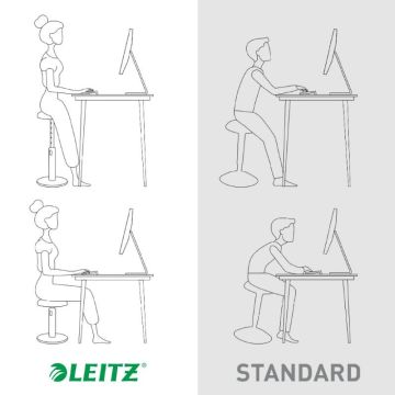 Leitz Ergo Active Ayaklı Tabure 2'Si 1 Arada, , Sit Stand Stool, 65180061, Mavi