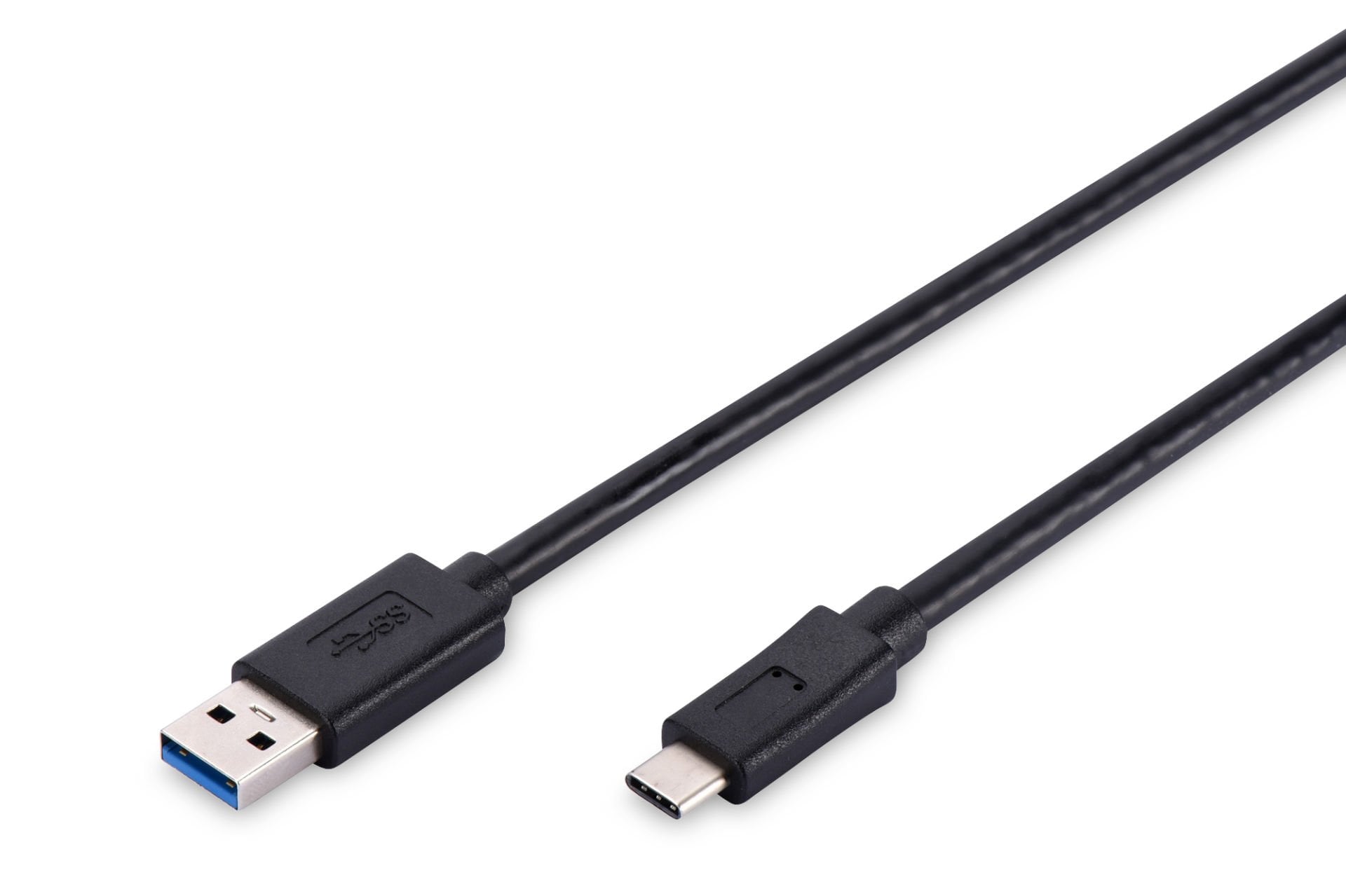 Assmann Usb Tip C Bağlantı Kablosu, Usb Tip C Erkek (Usb 3.1) - Usb Tip A Erkek (Usb 2.0), 1.8 Mt, Awg 24/28, 2X Zırhlı, Ul, Nikel Kaplama, Siyah Renk, High-Speed