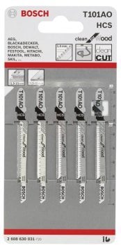 Bosch Dekupaj Testere Bıçağı Clean For Wood T 101 AO 83 mm (5 Adet) - 2608630031