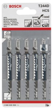 Bosch Dekupaj Testere Bıçağı Speed For Wood T 244 D 100 mm (5 Adet) - 2608630058
