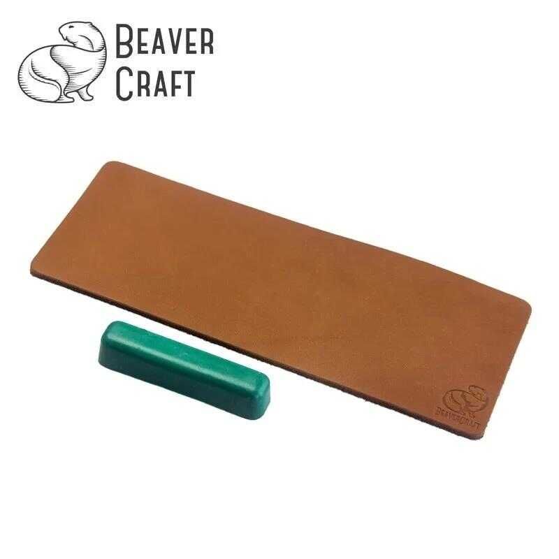 BeaverCraft LS2P1 Deri Bileme Kayışı ve Parlatma Macunu Seti, 2 Parça