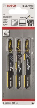 Bosch Dekupaj Testere Bıçağı Special For Inox T 118 AHM 83 mm (3 Adet) - 2608630663