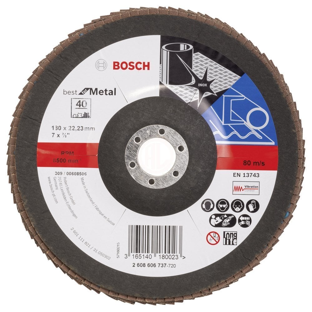 Bosch Zirkon-Alox Flap Zımpara Diski X571 Best For Metal 180x22,23 mm 40 Kum - 2608606737