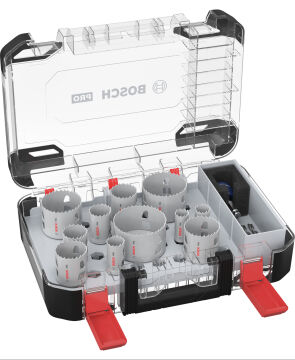 Bosch Aksesuar PRO Multi Material PC-Plus Delik Açma Testeresi Set 9 Parça (22-29-35-44-51-65 mm Çap / 44 mm Yükseklik)