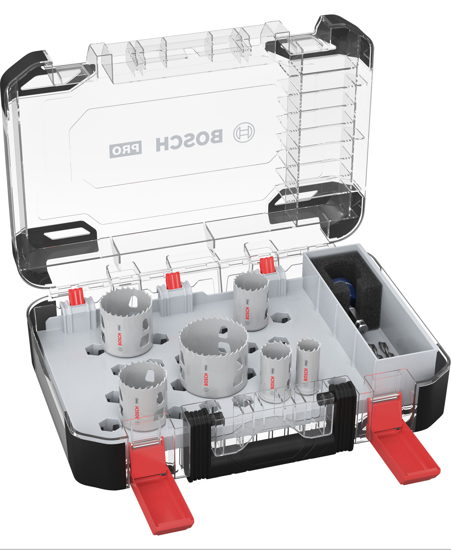 Bosch Aksesuar PRO Multi Material PC-Plus Delik Açma Testeresi Set 9 Parça (22-29-35-44-51-65 mm Çap / 44 mm Yükseklik)