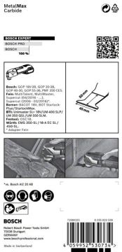 Bosch Starlock Aksesuarı / Expert StarlockPlus Testere MeMax PAIZ45AT (1 Adet) - 2608900021