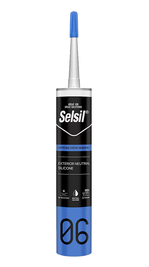 Selsil Oxime Dış Cephe Silikonu 300 ml Gri (RAL7047)