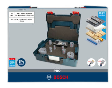 Bosch Aksesuar PRO Multi Material PC-Plus Delik Açma Testeresi Set 8 li