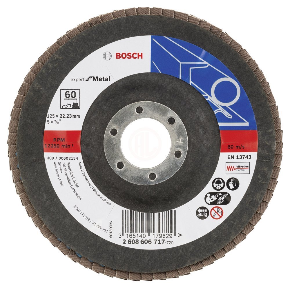 Bosch Zirkon-Alox Flap Zımpara Diski X551 Expert For Metal Bombeli 125x22,23 mm 60 Kum - 2608606717