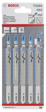 Bosch Dekupaj Testere Bıçağı Basic for Metal T 318 A 132 mm (5 Adet) - 2608631319