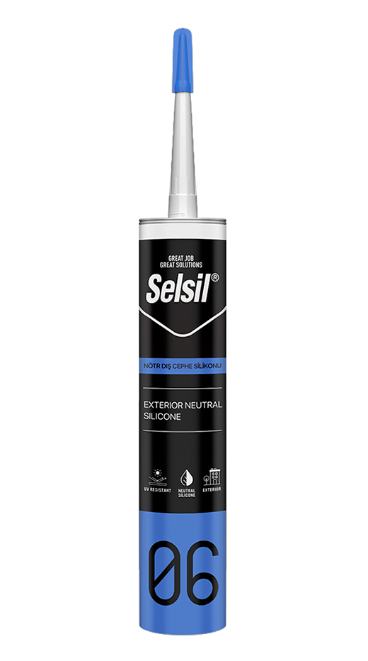 Selsil Oxime Dış Cephe Silikonu 300 ml Siyah (RAL9004)